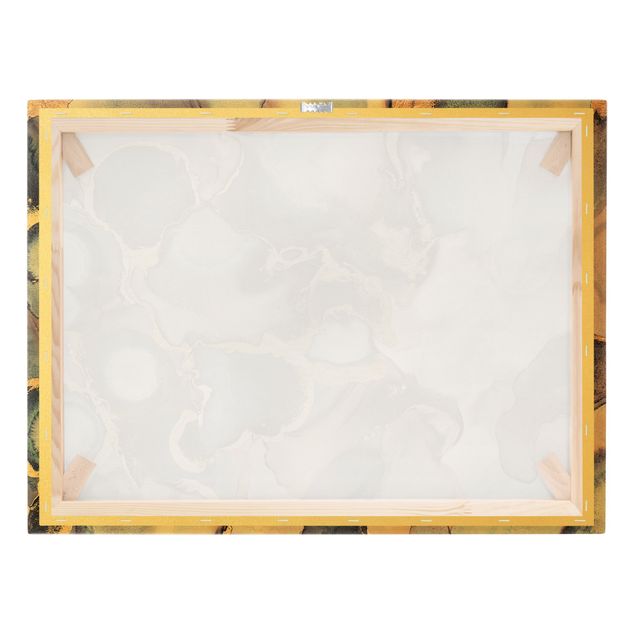 Tableau sur toile or - Marble Watercolour With Gold