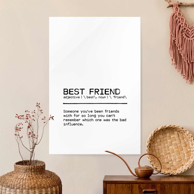 Tableaux en verre citations Definition Best Friend