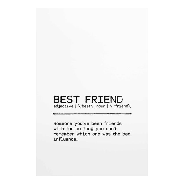 Tableaux en verre magnétique Definition Best Friend