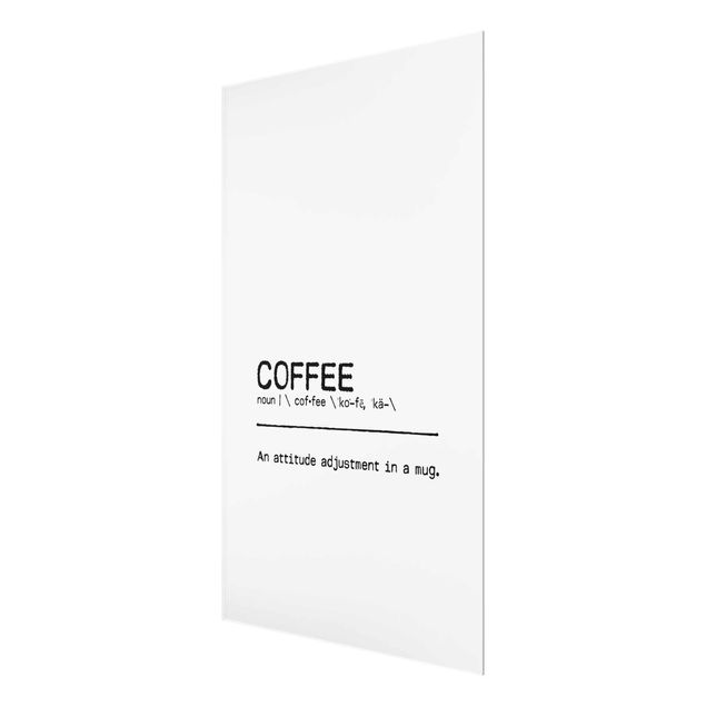 Tableaux en verre magnétique Definition Coffee Attitude