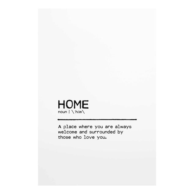 Tableau décoration Definition Home Welcome
