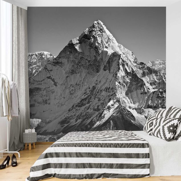 Papier peint panoramique noir et blanc L'Himalaya II