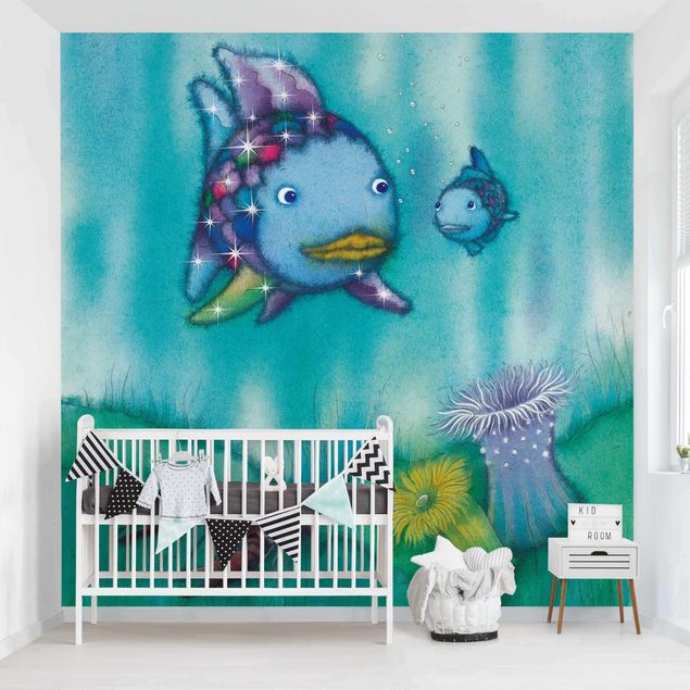 Déco chambre bébé Le poisson arc-en-ciel - Deux amis poissons en balade