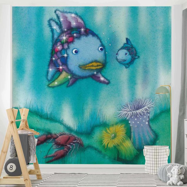 Papier peint animaux Le poisson arc-en-ciel - Deux amis poissons en balade