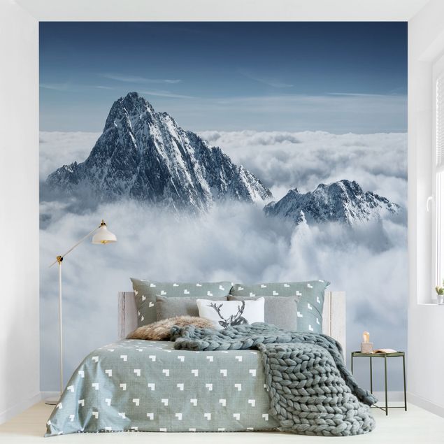 Papier peint montagne Les Alpes au-dessus des nuages