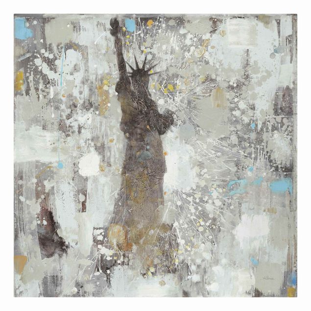 Tableau toile ville The Statue Of Liberty In Warm Colours