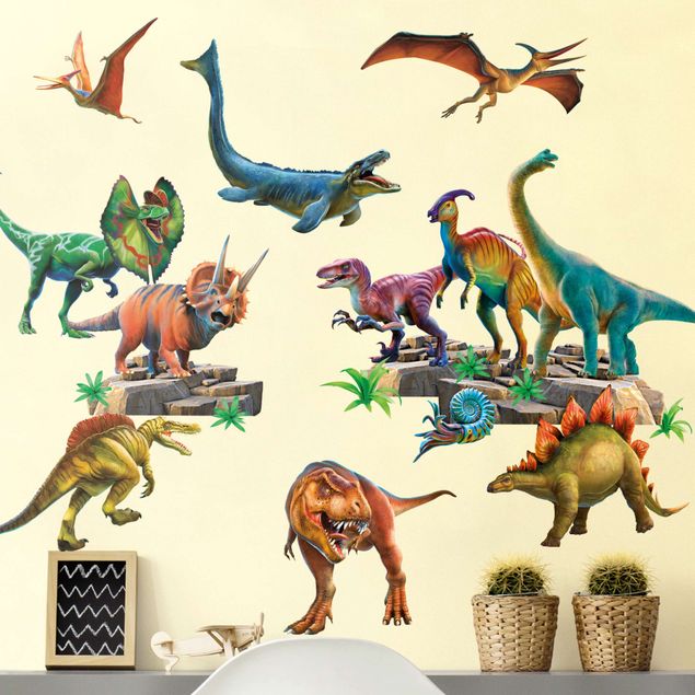 Stickers muraux dinosaure Lot grand Dinosaure