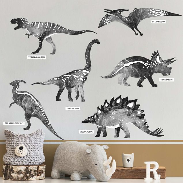 Stickers muraux dinosaures Silhouette de dinosaure