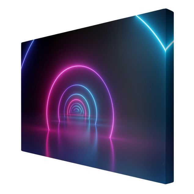 Tableau sur toile - Three-Dimensional Neon Arches
