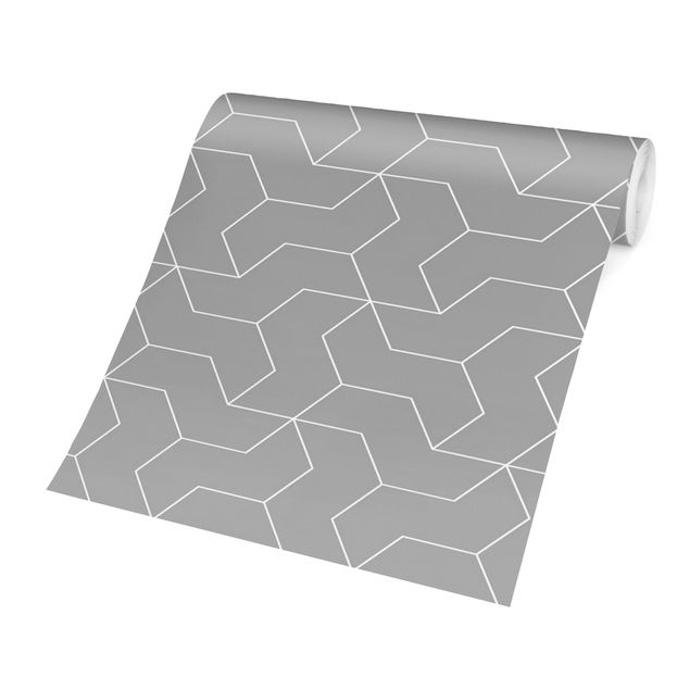 papier peint graphique Structure tridimensionnelle à lignes
