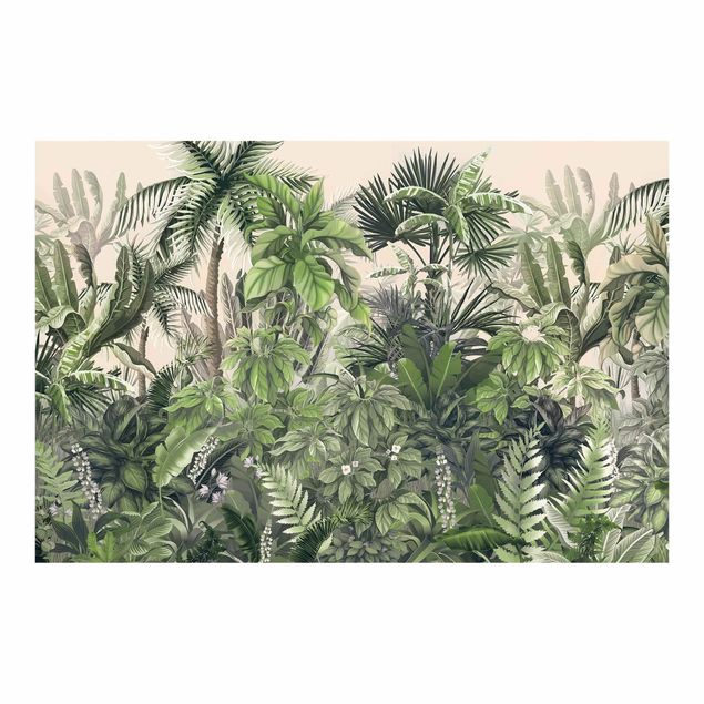tapisserie panoramique Jungle Plants In Green