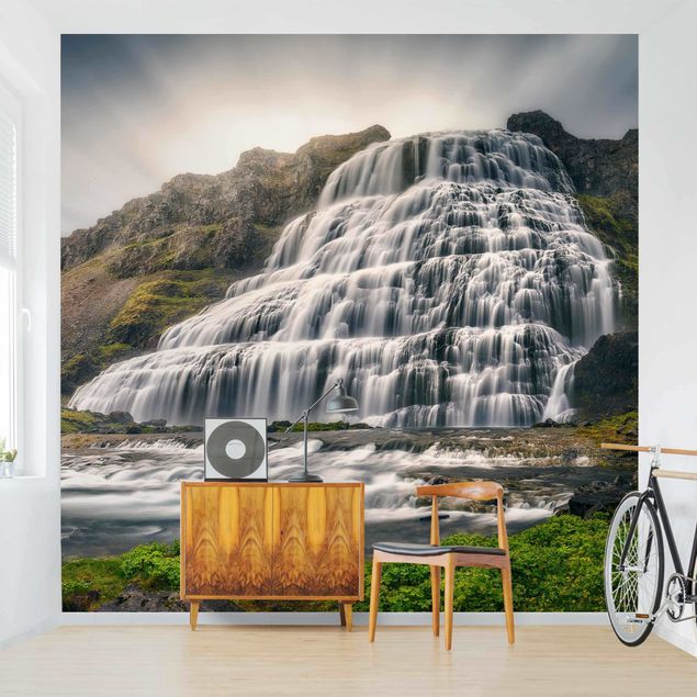 Papier peint moderne Dynjandi Waterfall