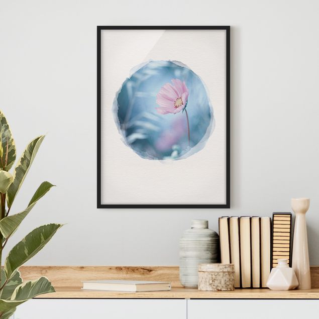 Affiches encadrées fleurs Aquarelles - Fleur au pastel