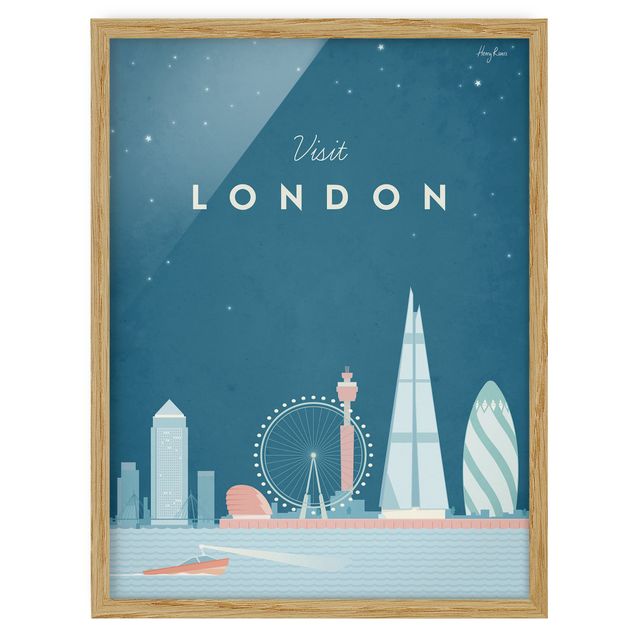 Tableau ville Poster de voyage - Londres