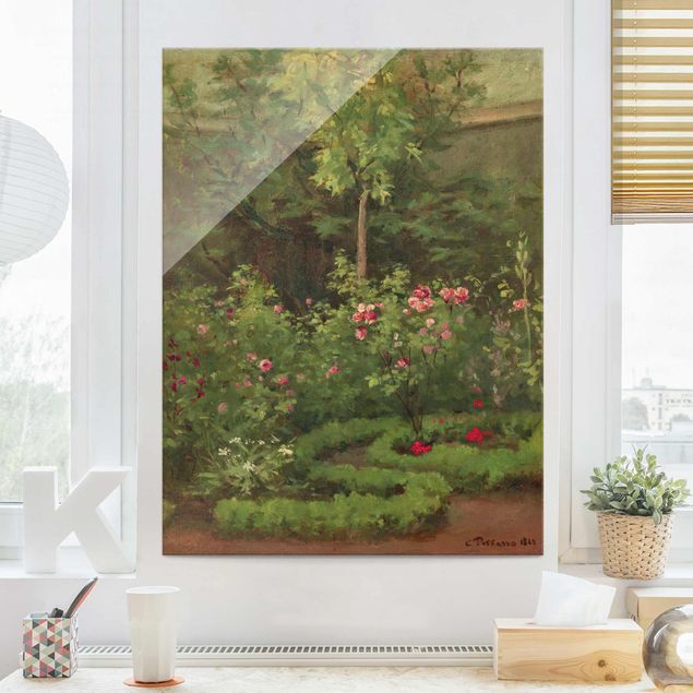Tableau arbres Camille Pissarro - Un jardin de roses