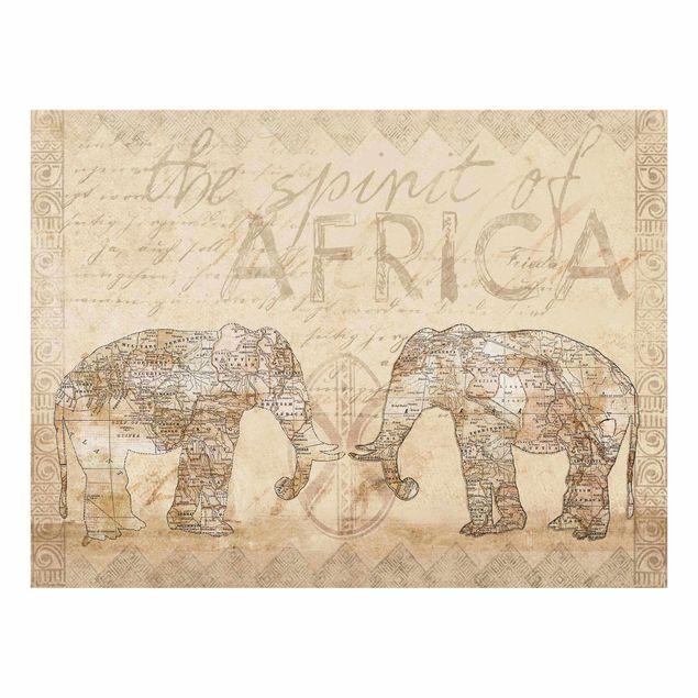 Tableaux animaux Collage Vintage - Esprit d'Afrique