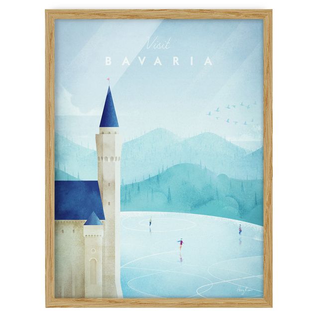 Tableaux vintage Poster de voyage - Bavière