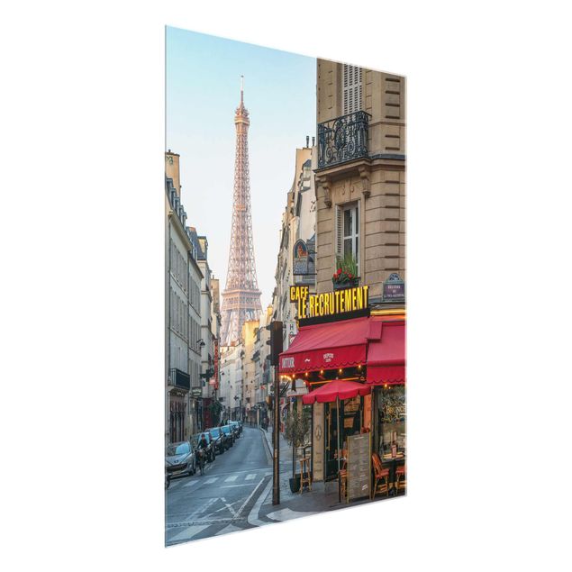 Tableaux en verre architecture & skyline Rues de Paris