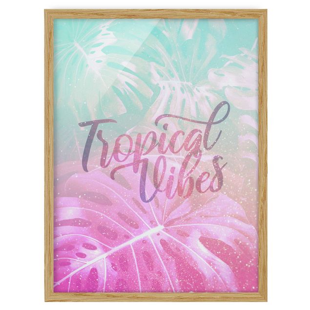Tableau fleurs Arc-en-ciel - Vibrations tropicales