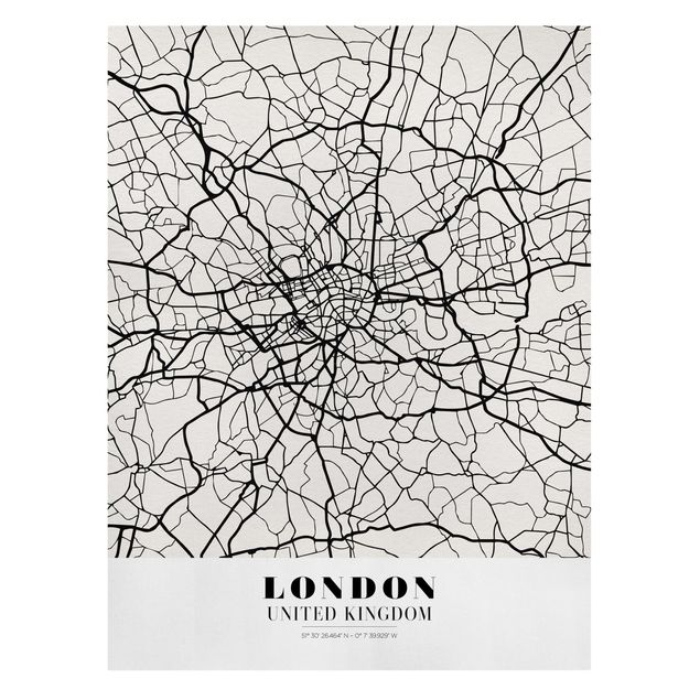 Tableau moderne Plan de ville de Londres - Classique