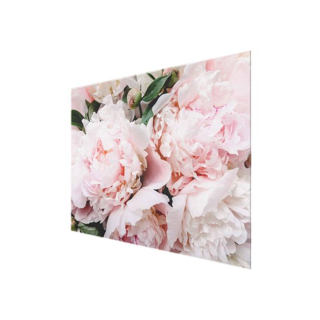 Tableau fleurs Pivoines rose clair