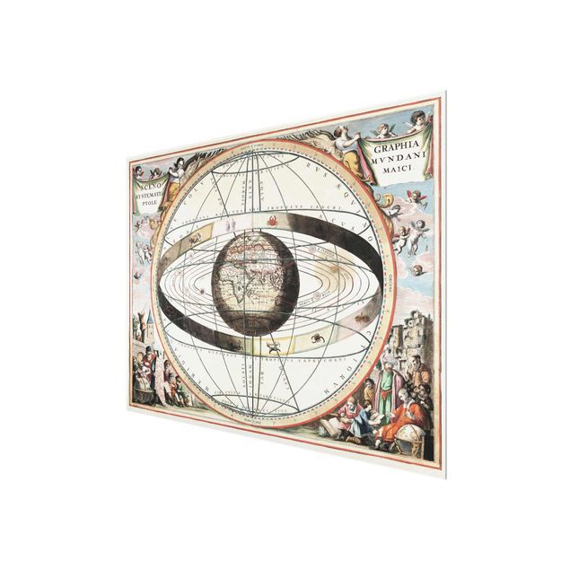 Tableaux en verre magnétique Atlas vintage antique des étoiles