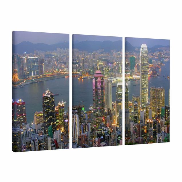 Tableau toile ville Hong Kong Skyline