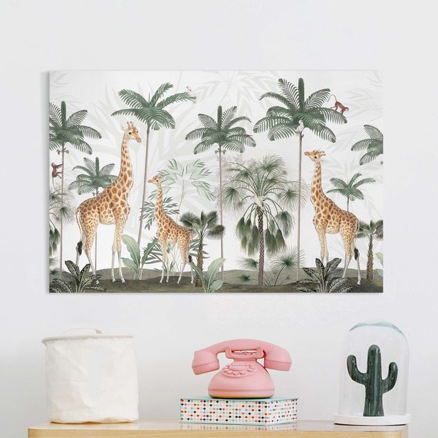 Tableau paysages Girafes dans la jungle
