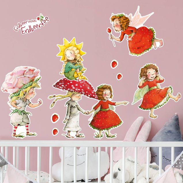 Stickers muraux fées The Strawberry Fairy - Strawberats, Ida et Eleni Lot de Sticker
