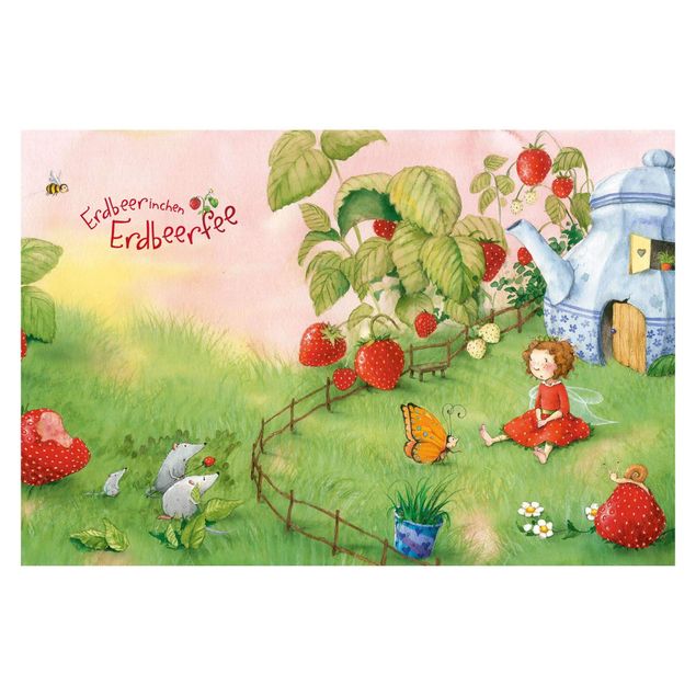 Papier peint - Little Strawberry Strawberry Fairy - In The Garden