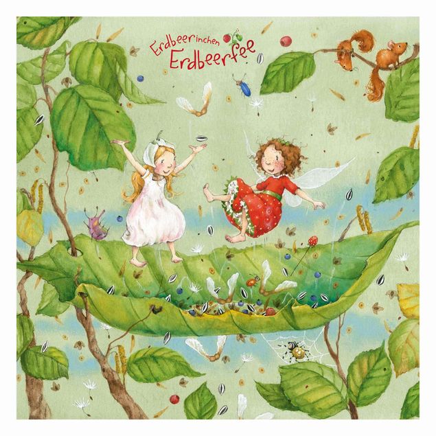 Papier peint - Little Strawberry Strawberry Fairy - Trampoline
