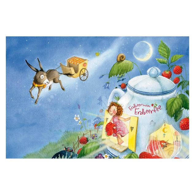 Papier peint - Little Strawberry Strawberry Fairy - Donkey Casimir