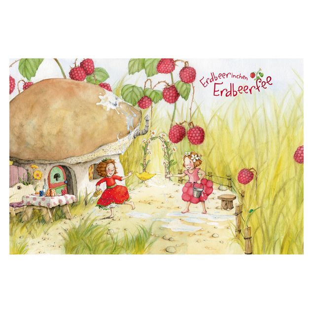 Papier peint - Little Strawberry Strawberry Fairy - Under The Raspberry Bush