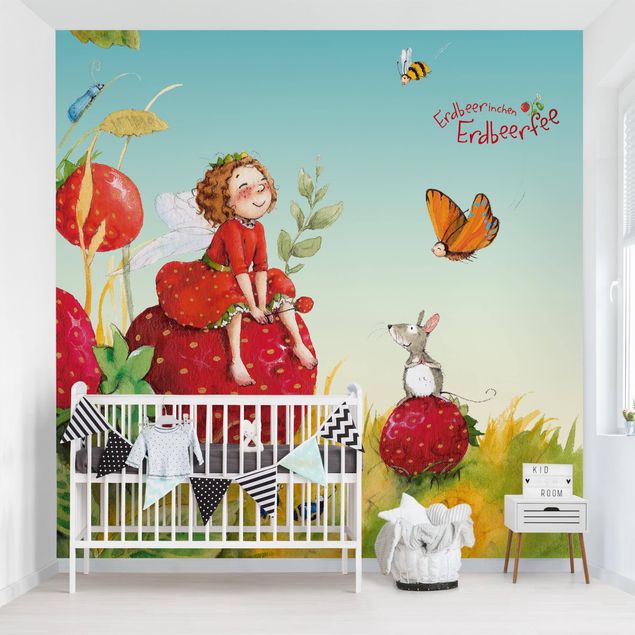 Tapisserie moderne The Strawberry Fairy - Enchantement