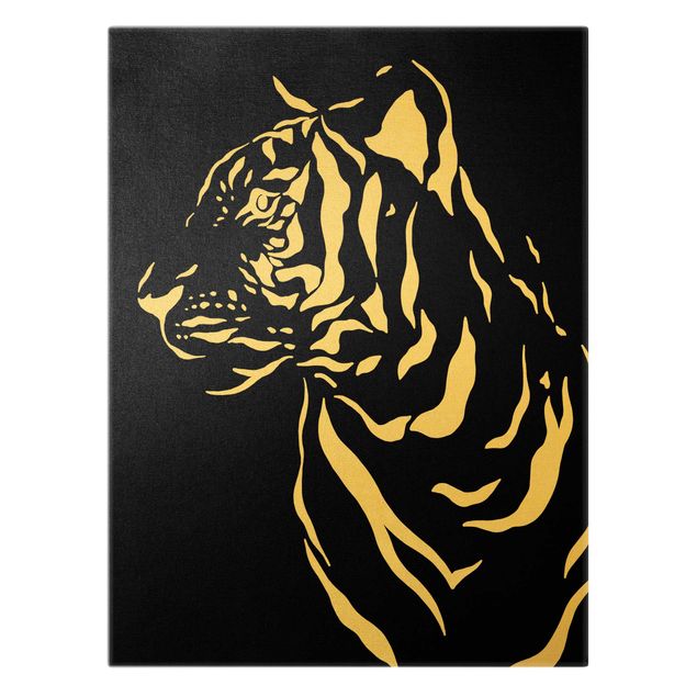 Tableaux Animaux de safari - Portrait Tigre Noir