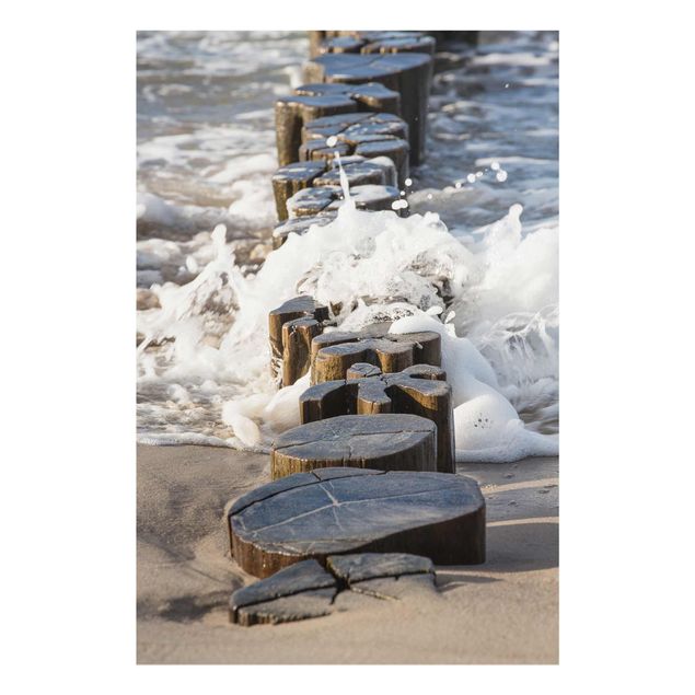 Tableaux modernes Brise-lames sur la plage