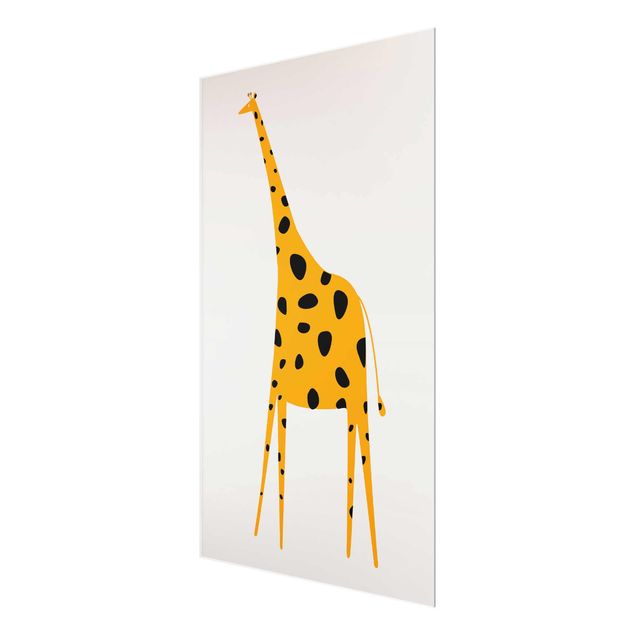 Tableau jaune Girafe jaune