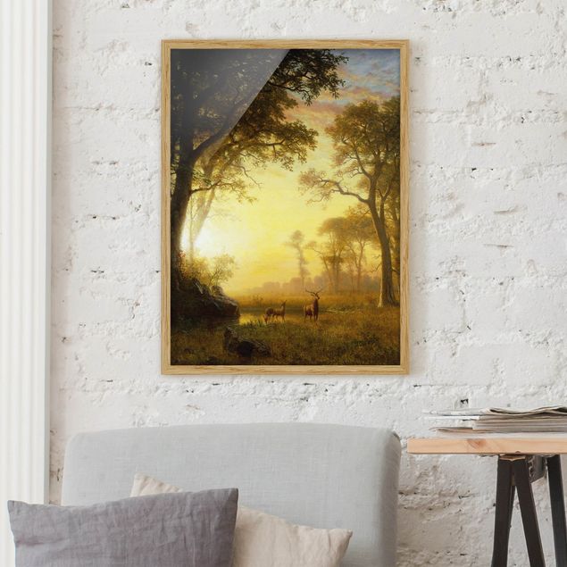 Tableau paysage Albert Bierstadt - Lumière dans la forêt