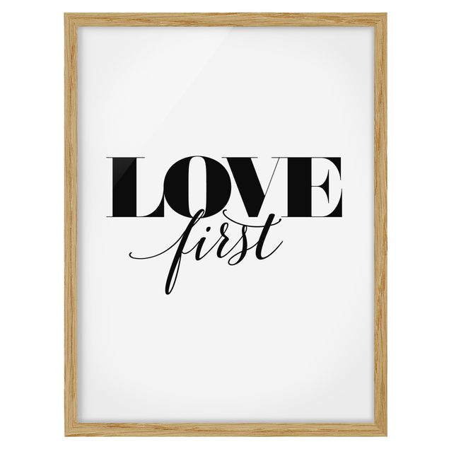 Tableau romantique amour Love First