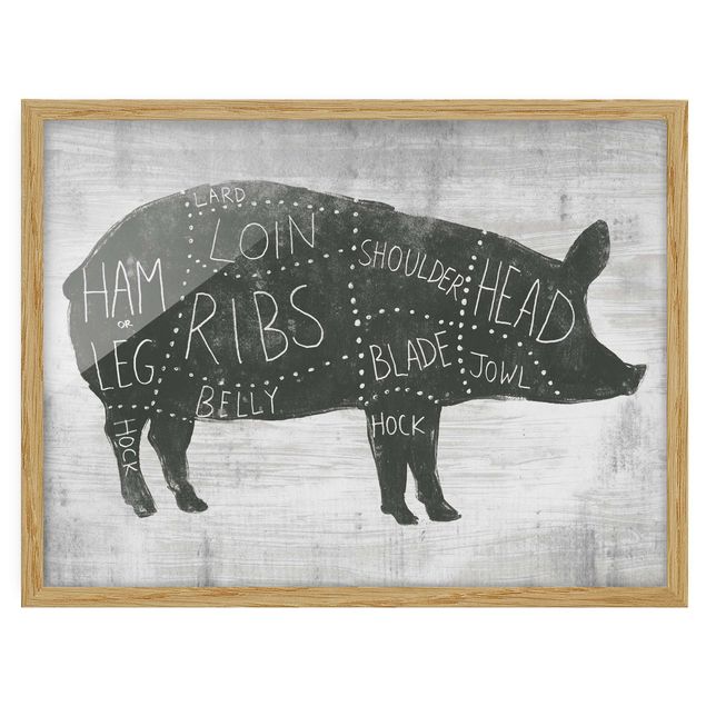 Tableau moderne Planche de boucherie - Porc