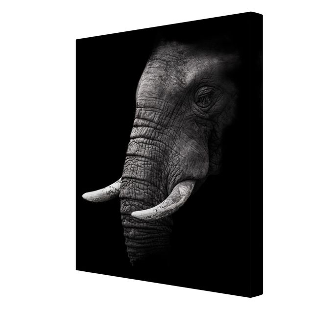 Tableaux modernes Portrait d'éléphant sombre