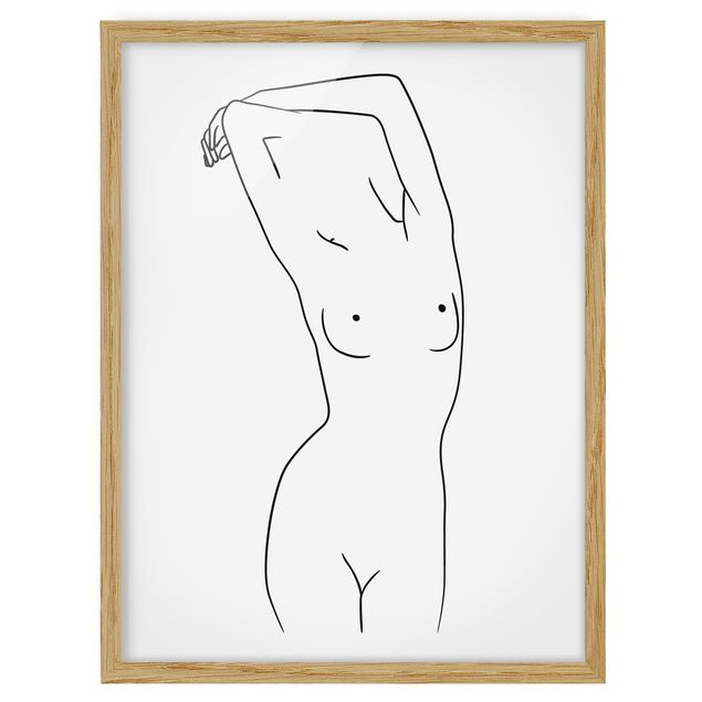 Tableau portraits Line Art Nude Noir Et Blanc