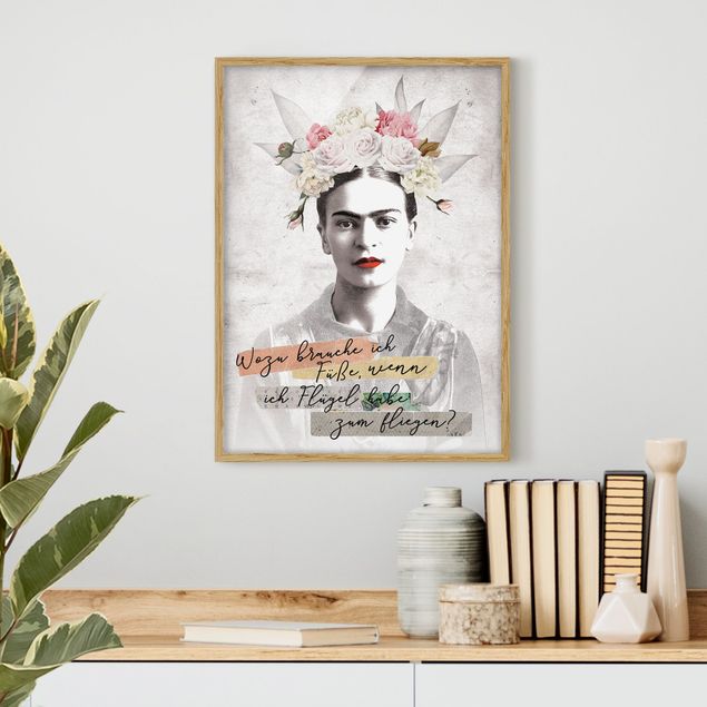 Tableaux encadrés citations Frida Kahlo - Une citation
