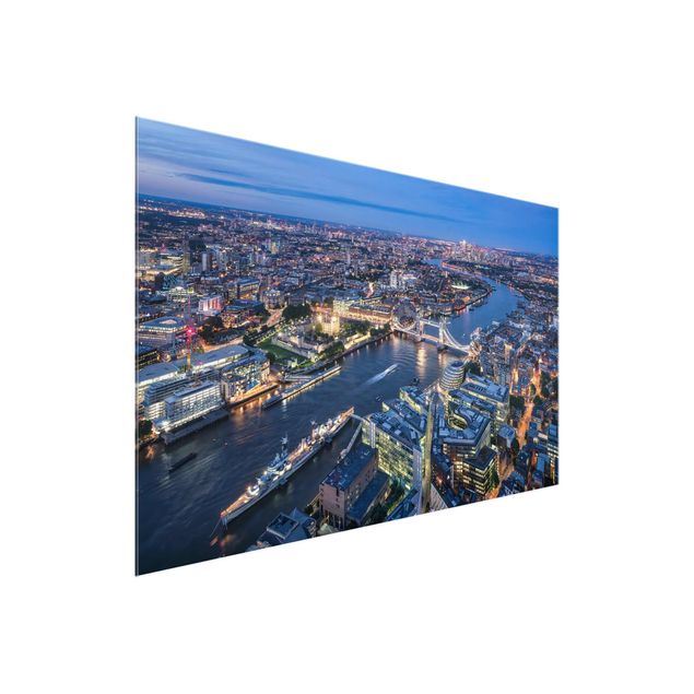 Tableaux en verre architecture & skyline London At Night