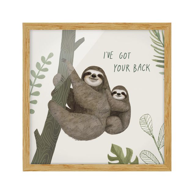Tableau moderne Sloth Sayings - Back