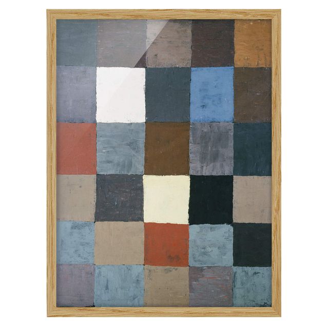 Tableaux abstraits Paul Klee - Tableau des couleurs (sur gris)