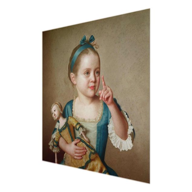 Tableau reproduction Jean Etienne Liotard - Fille avec poupée