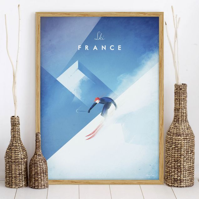Déco murale cuisine Poster de voyage - Ski en France