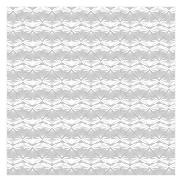 papier peint xxl Fan Pattern In Grey
