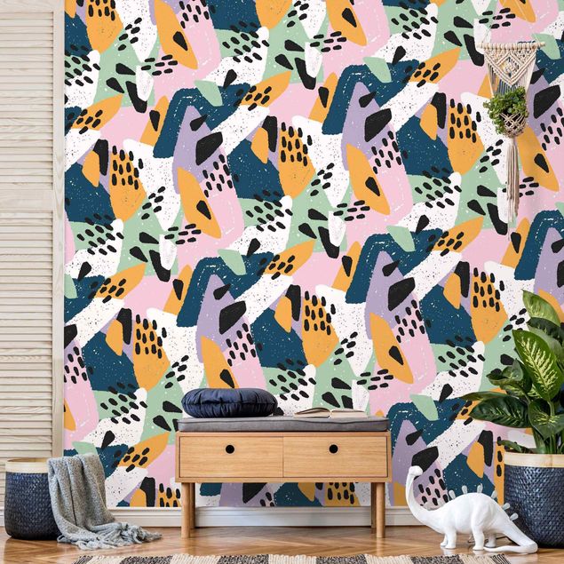 Tapisserie vintage Vividly Colourful Pattern With Dots
